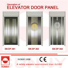 Panel de puerta de acero inoxidable verde cóncavo para decoración de cabina de ascensor (SN-DP-366)